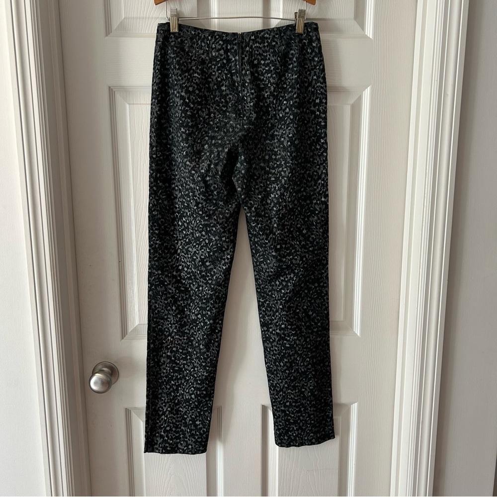 Cache Vintage Dark Leopard Print Slim Leg Slacks Pants - Picture 3 of 9